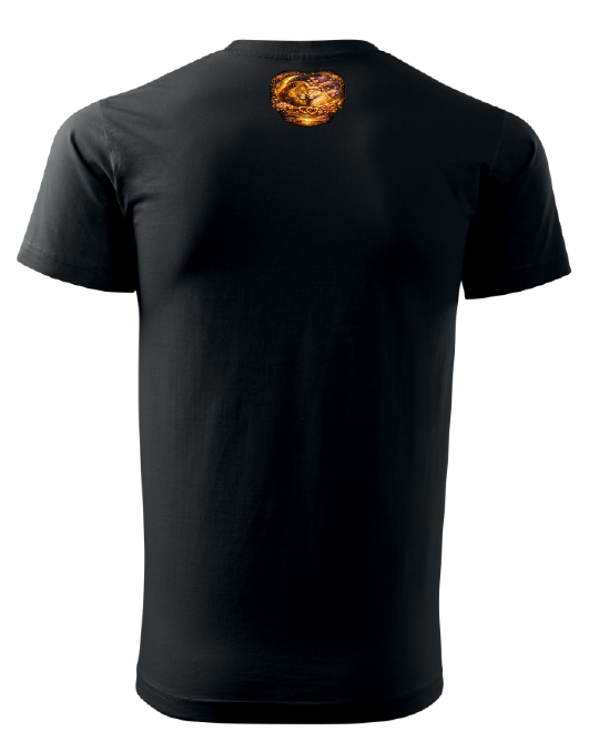 Black printed Lions- Unisex T-Shirts Kurzarm aus Baumwolle