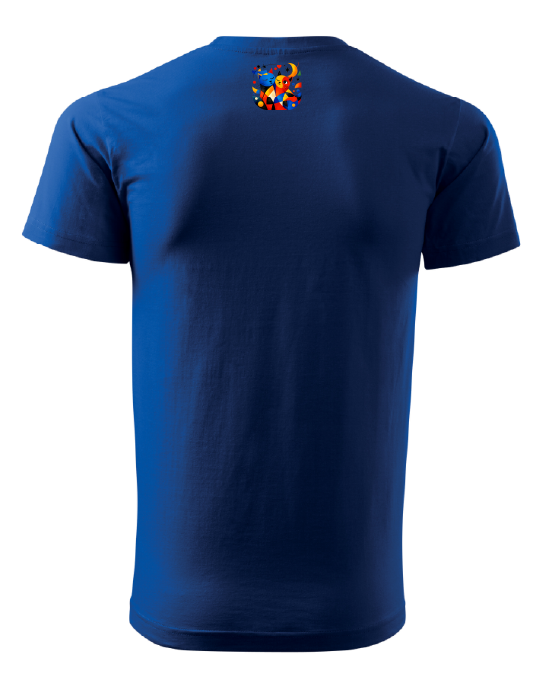 Royal Blue printed Cats- Unisex T-Shirts Kurzarm aus Baumwolle Royal Blue