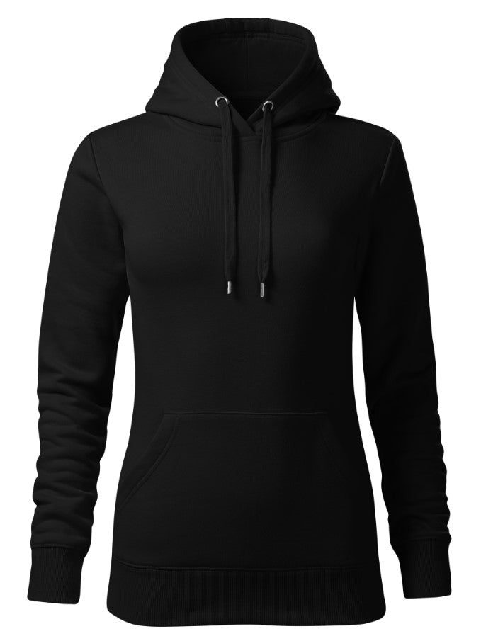 CLX-Damen Hoodie Langarm mit Kapuze- Farbe Black