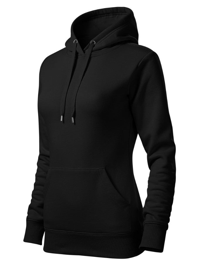 CLX-Damen Hoodie Langarm mit Kapuze- Farbe Black