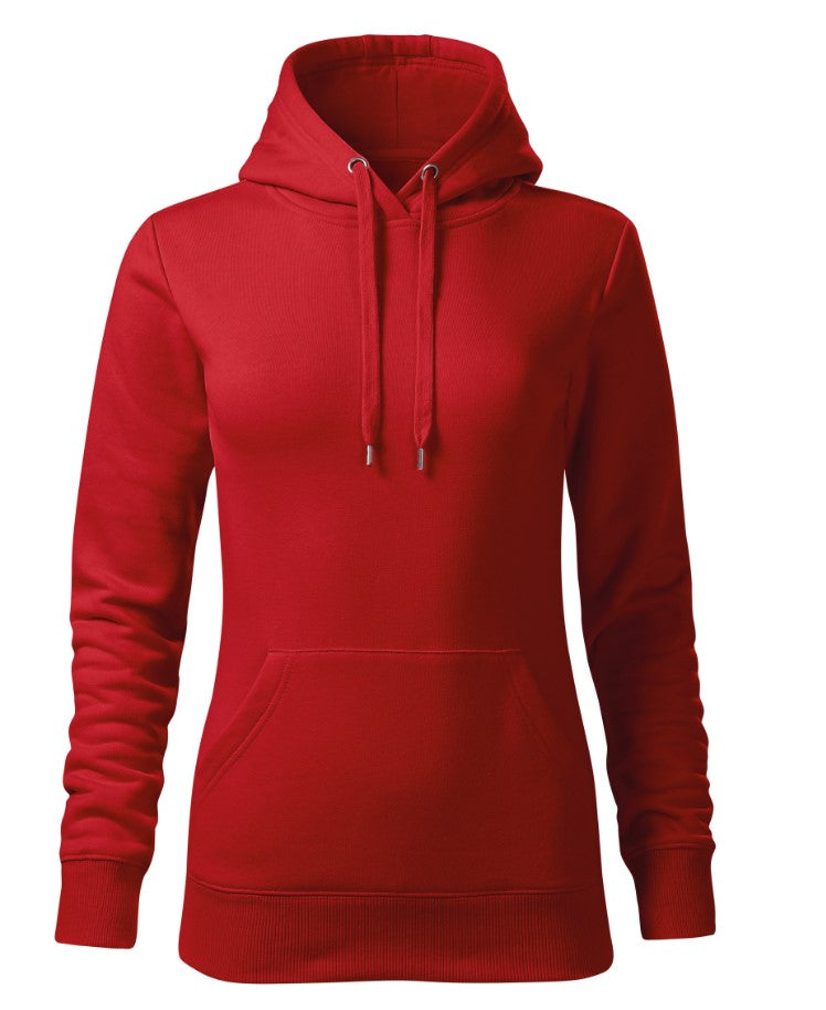 CLX-Damen Hoodie Langarm mit Kapuze- Farbe Rot