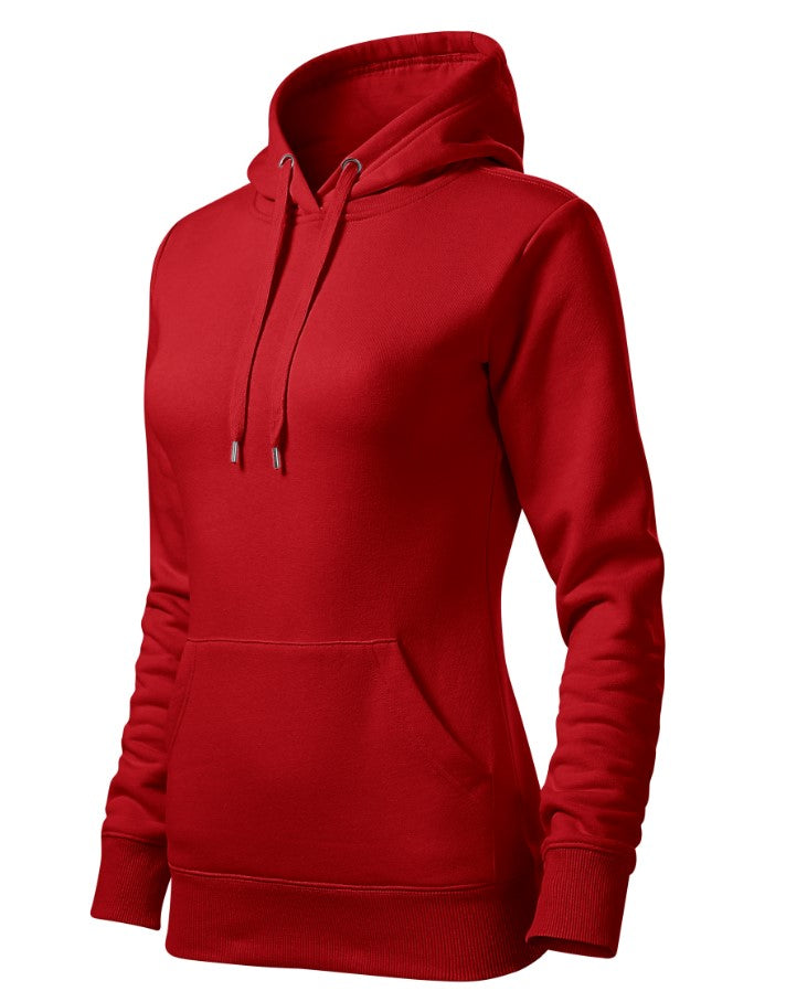 CLX-Damen Hoodie Langarm mit Kapuze- Farbe Rot
