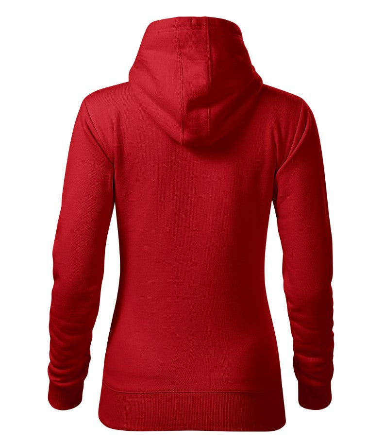 CLX-Damen Hoodie Langarm mit Kapuze- Farbe Rot