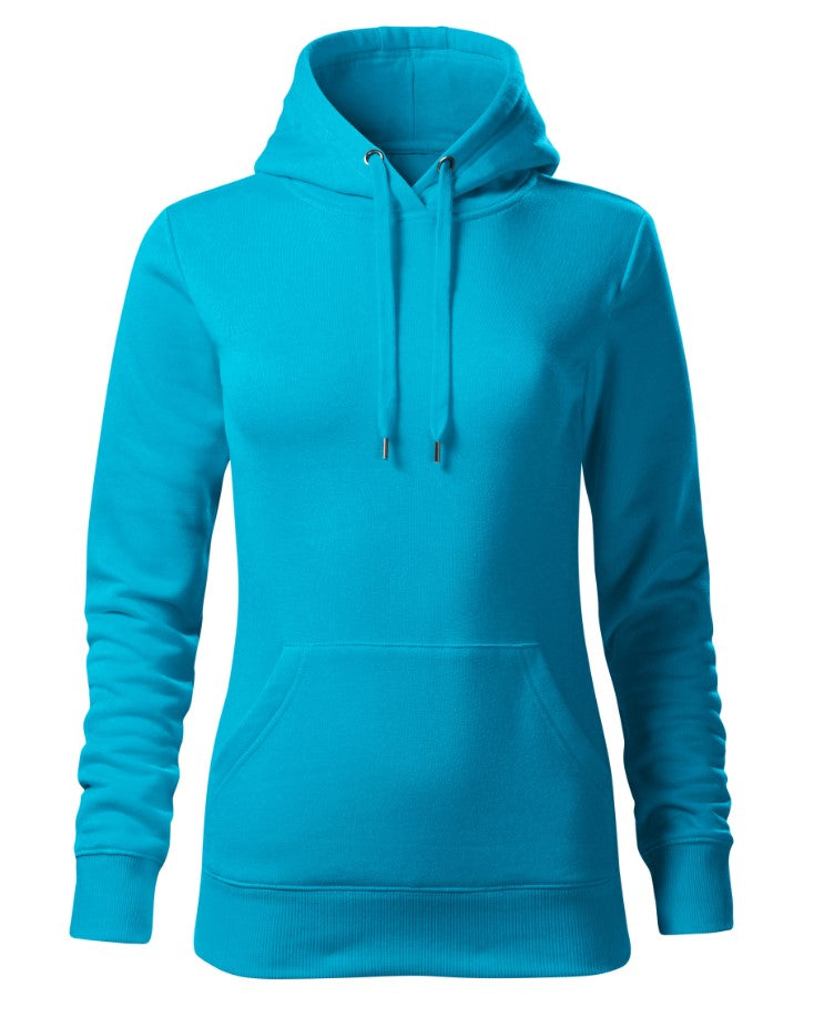 CLX-Damen Hoodie Langarm mit Kapuze- Farbe Turquoise