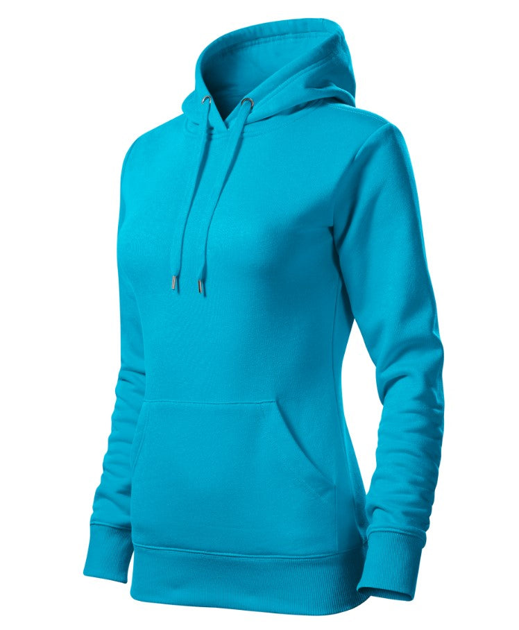 CLX-Damen Hoodie Langarm mit Kapuze- Farbe Turquoise