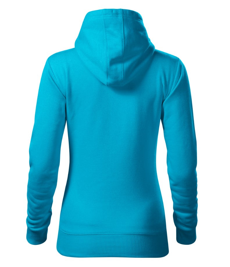 CLX-Damen Hoodie Langarm mit Kapuze- Farbe Turquoise