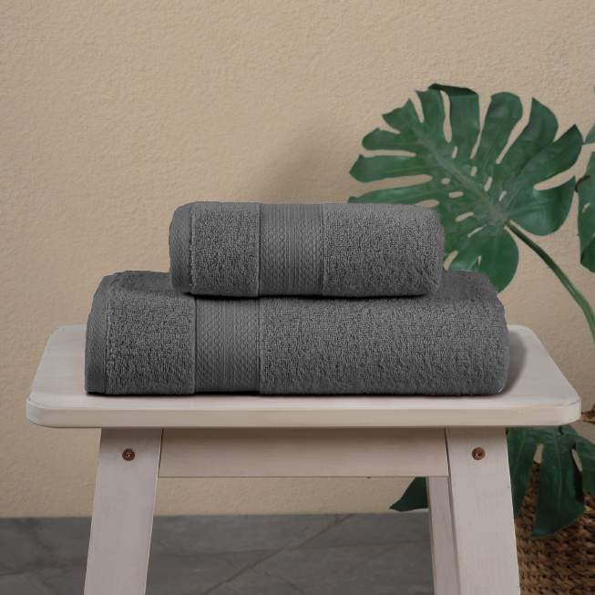2-teiliges Handtuch Set, 1x Handtuch + 1x Duschtuch