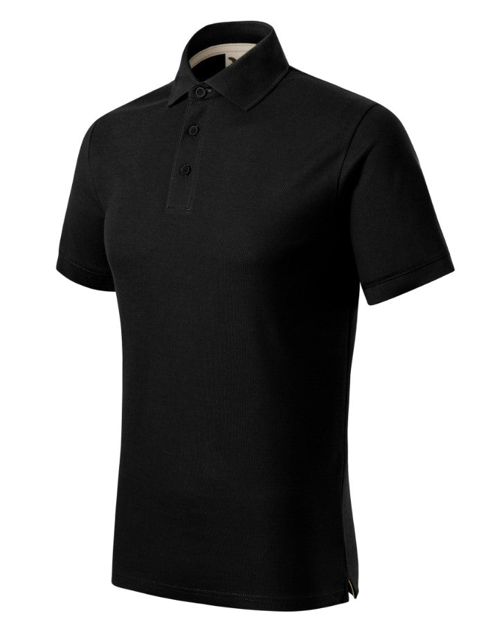 Prime Polo-Shirts Kurzarm- 100% Bio-Baumwolle (GOTS)- Phantom Black