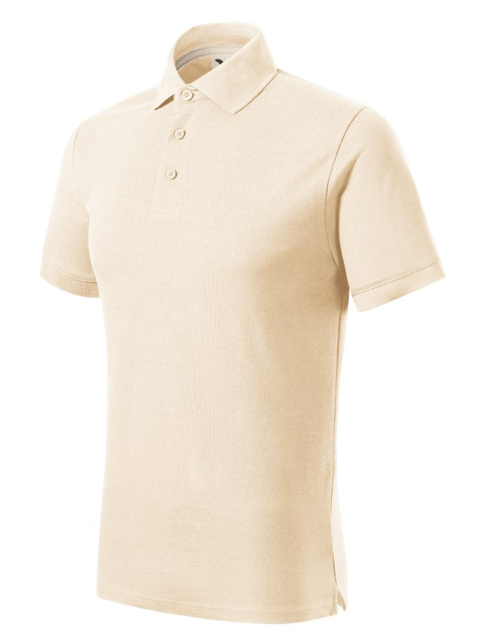 Prime Polo-Shirts Kurzarm- 100% Bio-Baumwolle (GOTS)- Mandel Beige