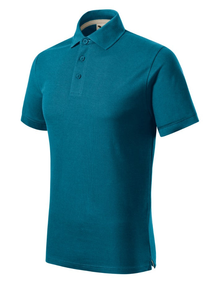 Prime Polo-Shirts Kurzarm- 100% Bio-Baumwolle (GOTS)- Petrol Blau
