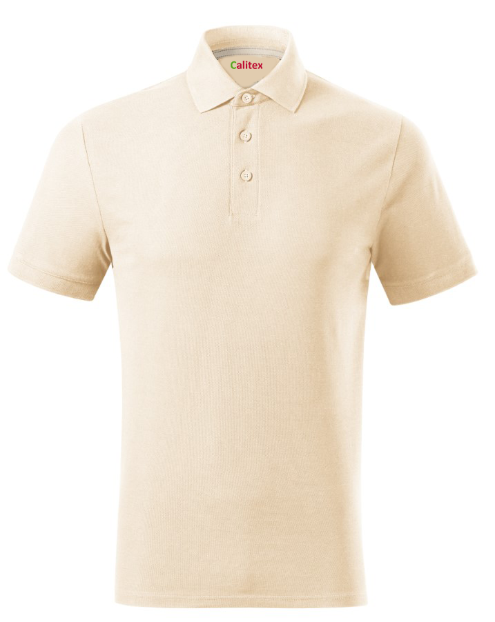 Prime Polo-Shirts Kurzarm- 100% Bio-Baumwolle (GOTS)- Mandel Beige