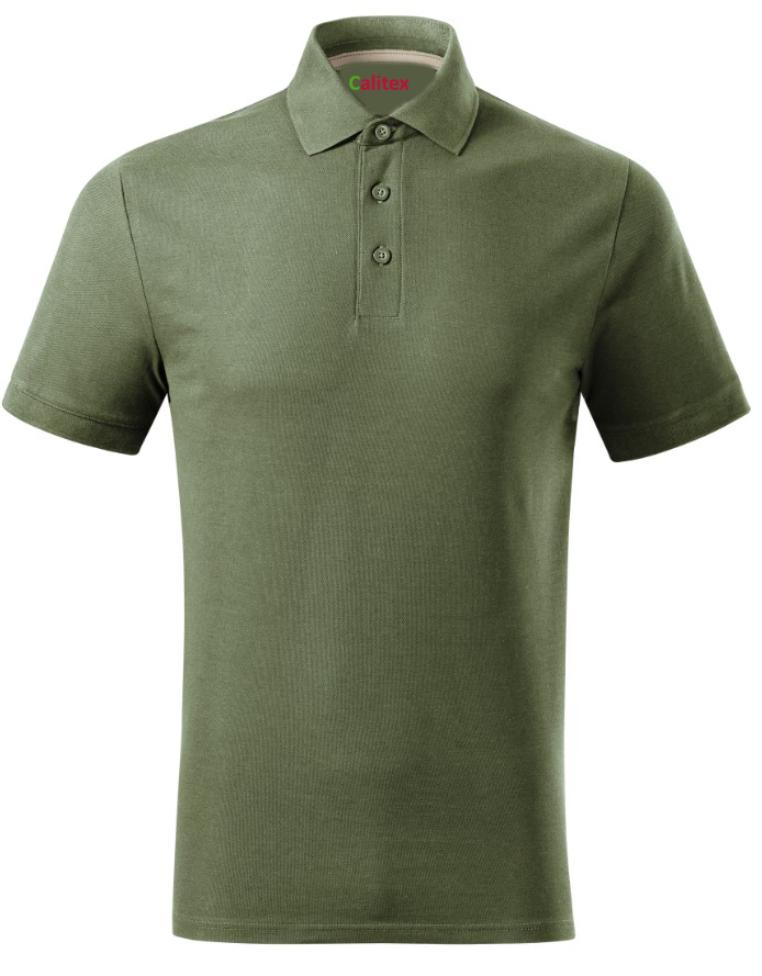 Prime Polo-Shirts Kurzarm- 100% Bio-Baumwolle (GOTS)- Khaki-Light