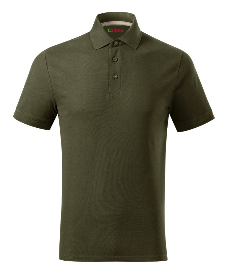 Prime Polo-Shirts Kurzarm- 100% Bio-Baumwolle (GOTS)- Military Green
