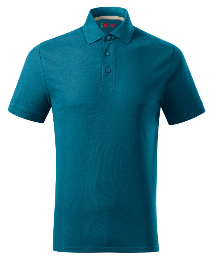 Prime Polo-Shirts Kurzarm- 100% Bio-Baumwolle (GOTS)- Petrol Blau