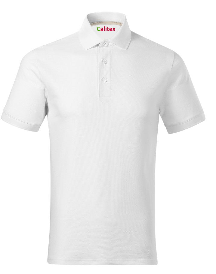 Prime Polo-Shirts Kurzarm- 100% Bio-Baumwolle (GOTS)- Weiß